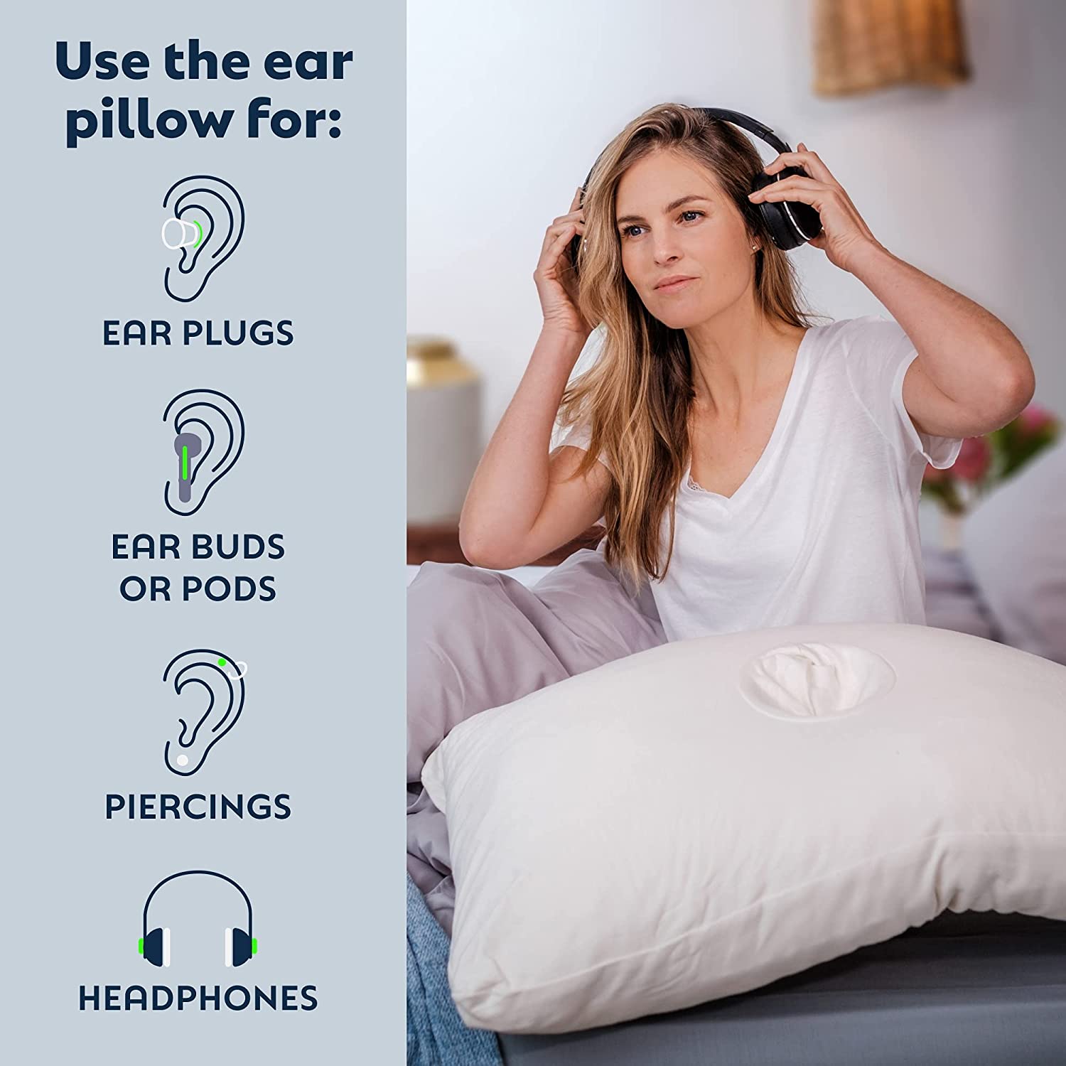 LIFKOME Single Hole Ear Pillow Donut Pillow for Piercing Ear Guard Cushion  Ear Pain Pillow Donut Pillow for Ear Pain Hemorrhoid Pillow Ear Piercing