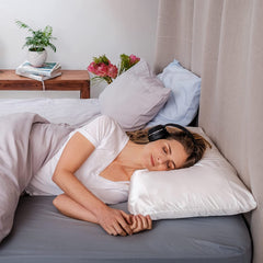 Pillow with an Ear Hole - Satin Case